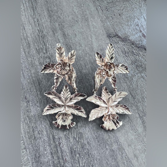 ORCHID EARRINGS - OVERSIZED - Picture 1 of 4